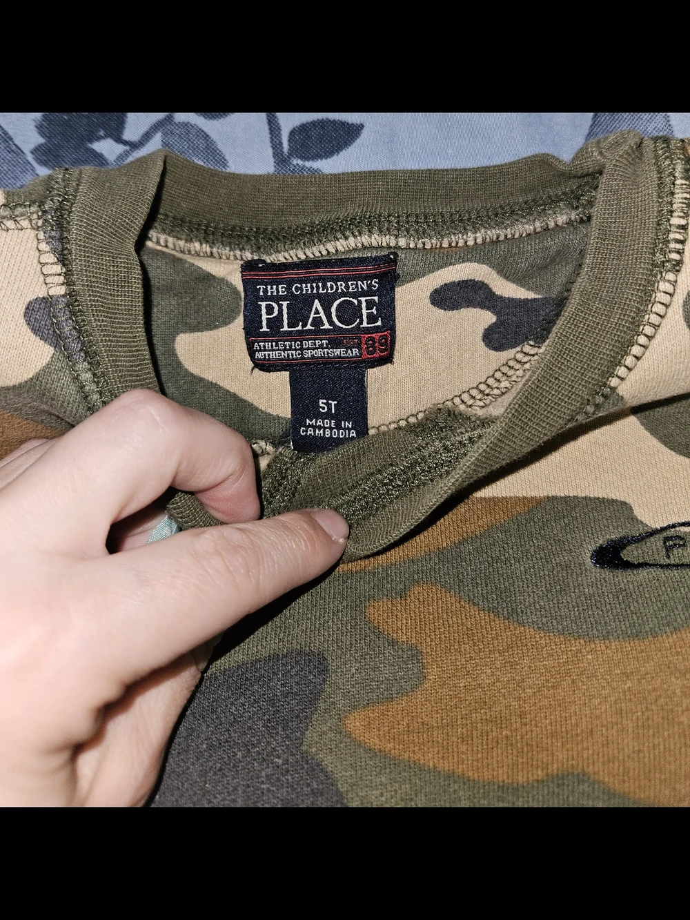 The Children's Place Camo Crewneck Sweatshirt - Green, Tan, Brown